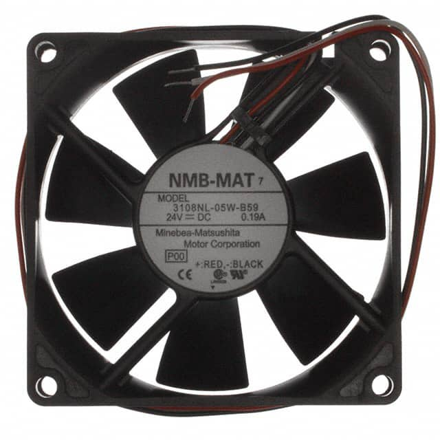 3108NL-05W-B59-P00 NMB Technologies Corporation                                                                    FAN AXIAL 80X20MM 24VDC WIRE