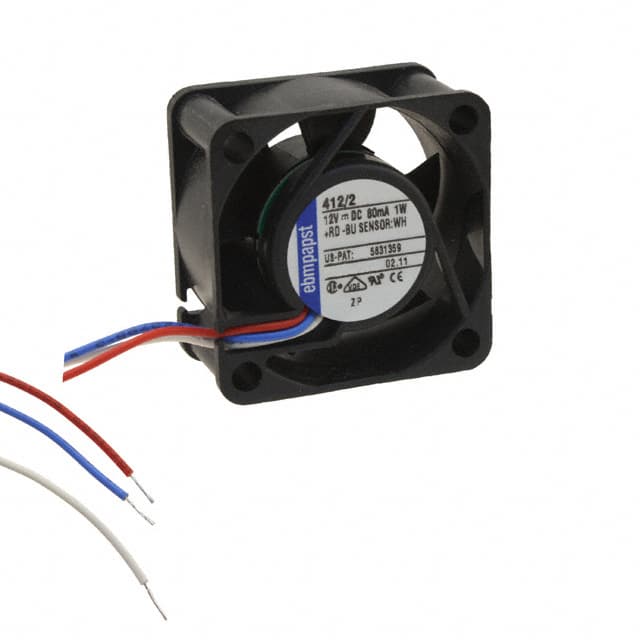 412/2 ebm-papst Inc.                                                                    FAN AXIAL 40X20MM 12VDC WIRE