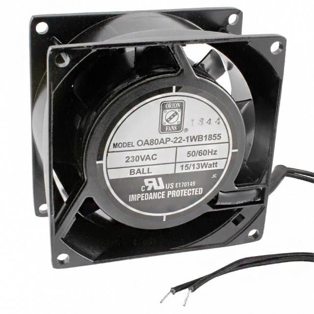 OA80AP-22-1WB1855 Orion Fans                                                                    FAN AXIAL 80X38MM 230VAC WIRE