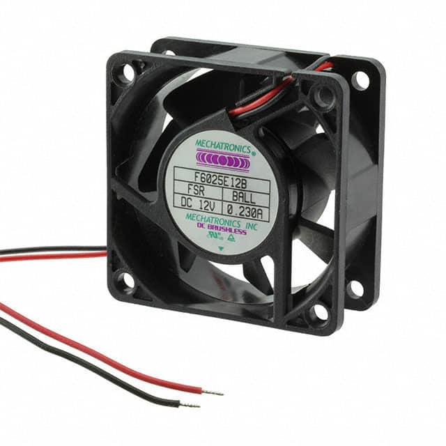 F6025E12B-FHR-EM Mechatronics Fan Group                                                                    FAN AXIAL 60X25MM IP57 12VDC