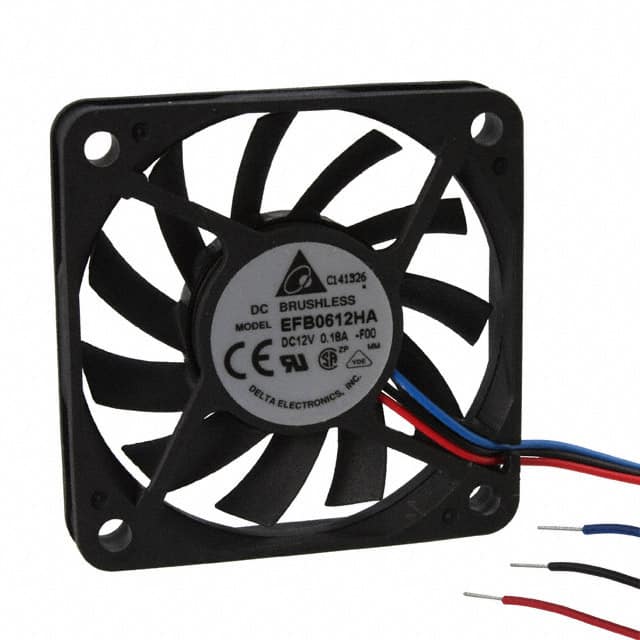 EFB0612HA-F00 Delta Electronics                                                                    FAN AXIAL 60X10MM 12VDC WIRE