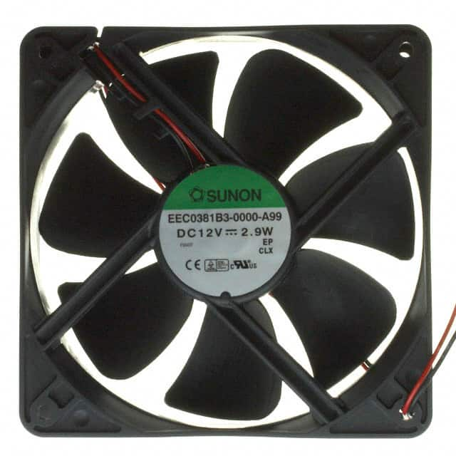 EEC0381B3-000U-A99 Sunon Fans                                                                    FAN AXIAL 120X38MM 12VDC WIRE