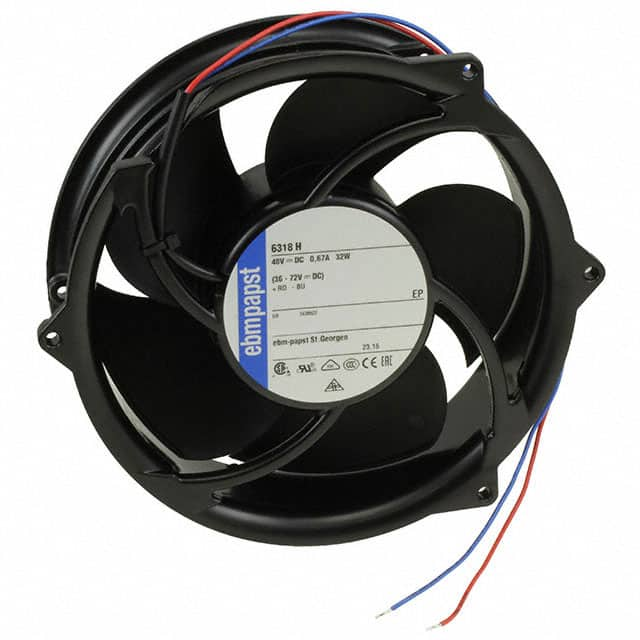 6314H ebm-papst Inc.                                                                    FAN 24VDC 172X51MM 321CFM