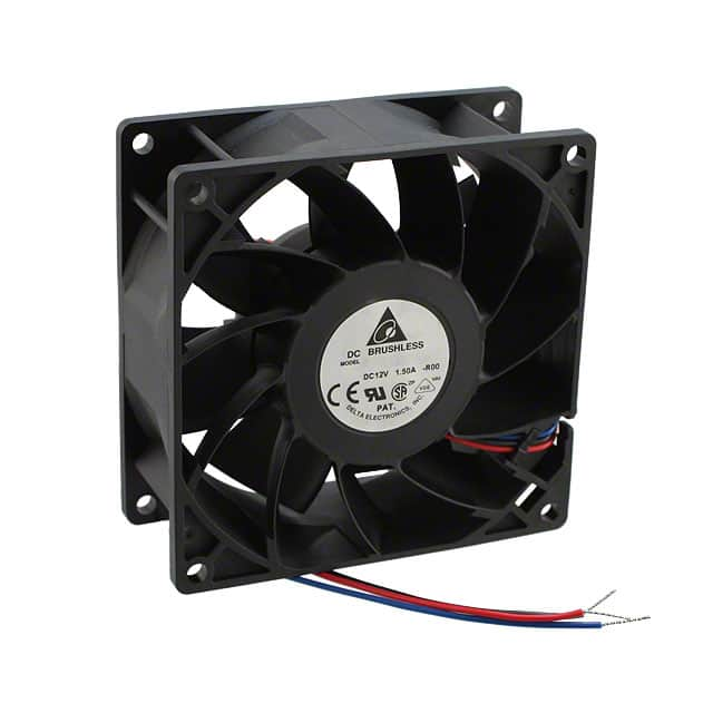 FFB0912EHE-R00 Delta Electronics                                                                    FAN AXIAL 92X38MM 12VDC WIRE