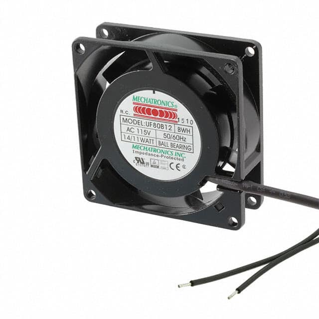 UF80B12-BWLR Mechatronics Fan Group                                                                    FAN AXIAL 80X25MM 115VAC WIRE