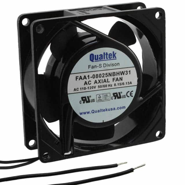 FAA1-08025NBHW31 Qualtek                                                                    FAN AXIAL 80X25MM 115VAC WIRE