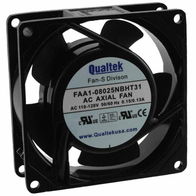 FAA1-08025NBHT31 Qualtek                                                                    FAN AXIAL 80X25MM 115VAC TERM