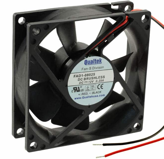 FAD1-08025CBAW12 Qualtek                                                                    FAN AXIAL 80X25MM 12VDC WIRE