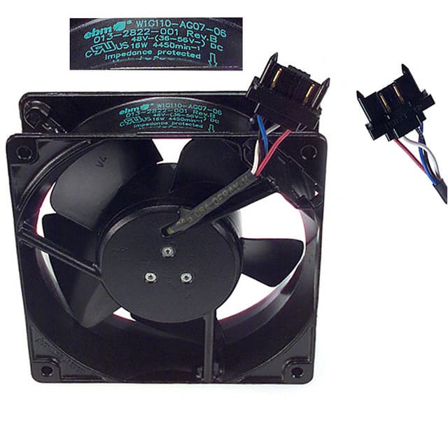 W1G110-AG07-06 ebm-papst Inc.                                                                    FAN AXIAL 119X38MM 48VDC WIRE