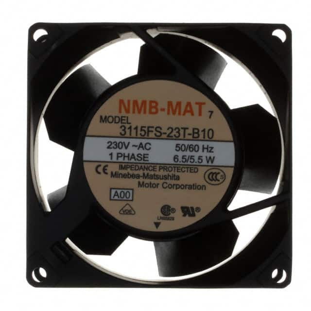 3115FS-23T-B10-A00 NMB Technologies Corporation                                                                    FAN AXIAL 80X38MM 230VAC TERM