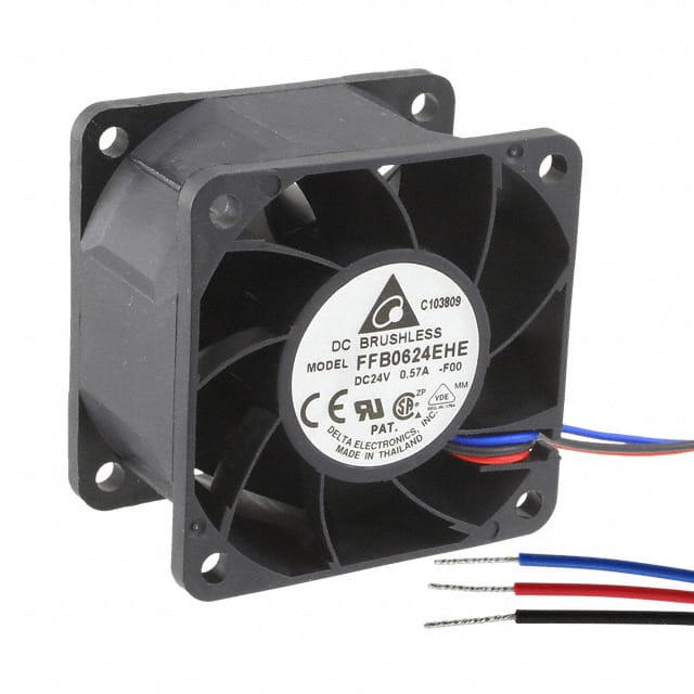 FFB0624EHE-F00 Delta Electronics                                                                    FAN AXIAL 60X38MM 24VDC WIRE