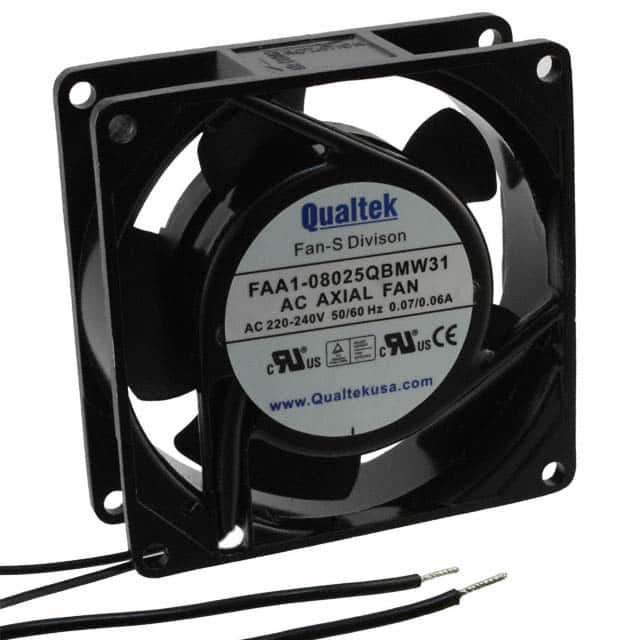 FAA1-08025QBMW31 Qualtek                                                                    FAN AXIAL 80X25MM 230VAC WIRE