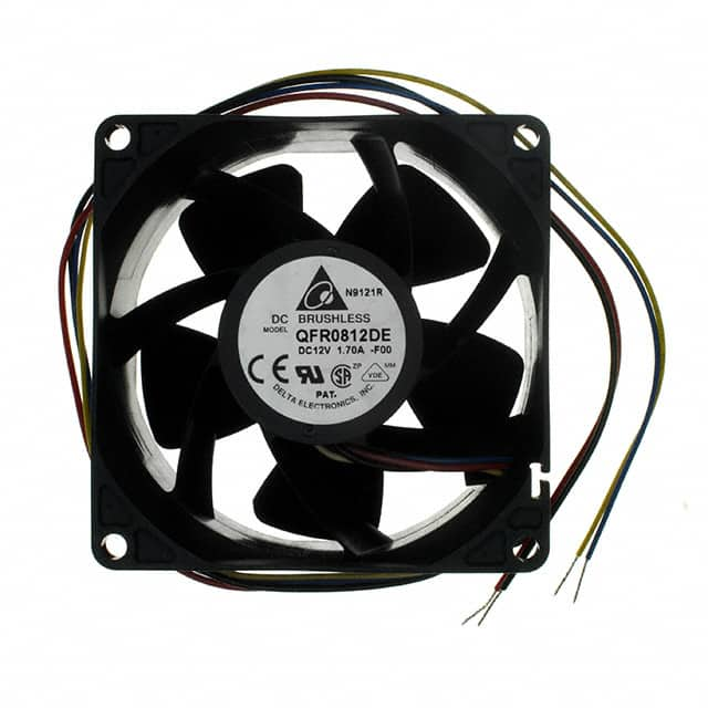 QFR0812DE-F00 Delta Electronics                                                                    FAN AXIAL 80X38MM 12VDC WIRE