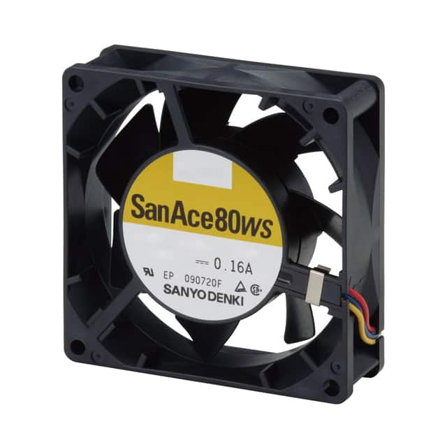 9WS0812H401 Sanyo Denki America Inc.                                                                    FAN 80X25MM 12VDC IP54 TACH