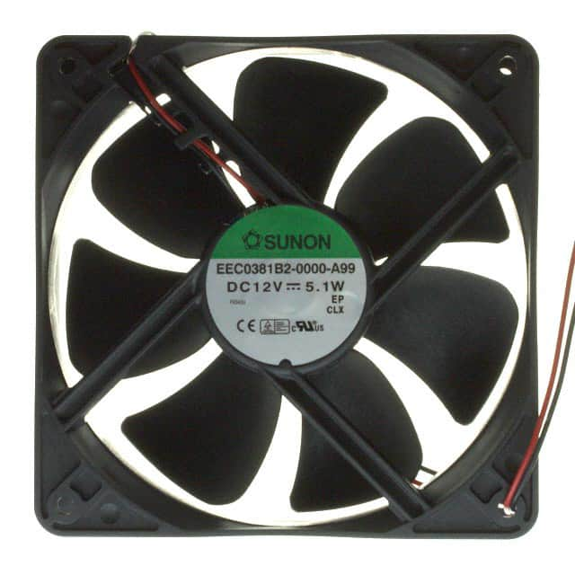 EEC0381B2-000U-A99 Sunon Fans                                                                    FAN AXIAL 120X38MM 12VDC WIRE