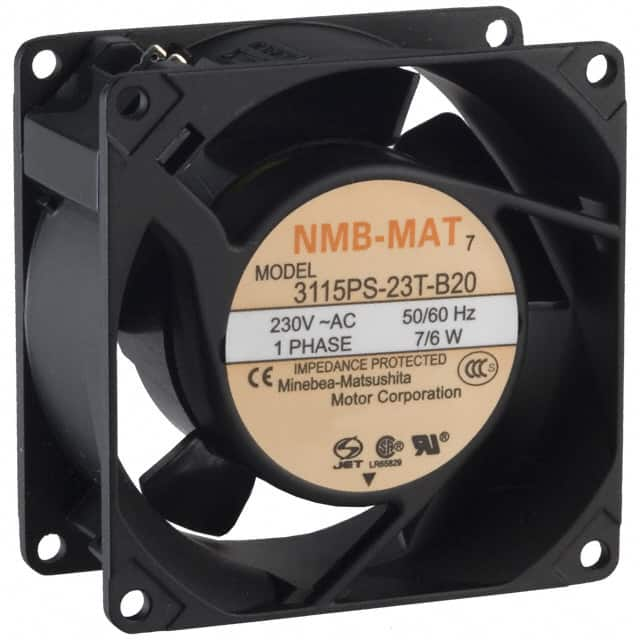 3115PS-23T-B20-A00 NMB Technologies Corporation                                                                    FAN AXIAL 80X38MM 230VAC TERM