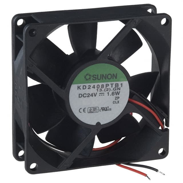 KD2408PTB1.13.(2).GN Sunon Fans                                                                    FAN AXIAL 80X25MM 24VDC WIRE