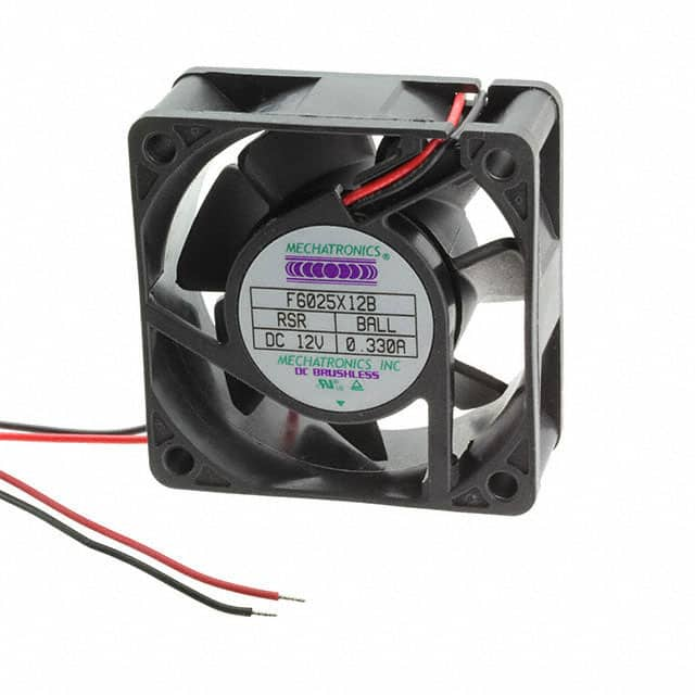 F6025X12B-RSR-CC Mechatronics Fan Group                                                                    FAN AXIAL 60X25MM CC 12VDC