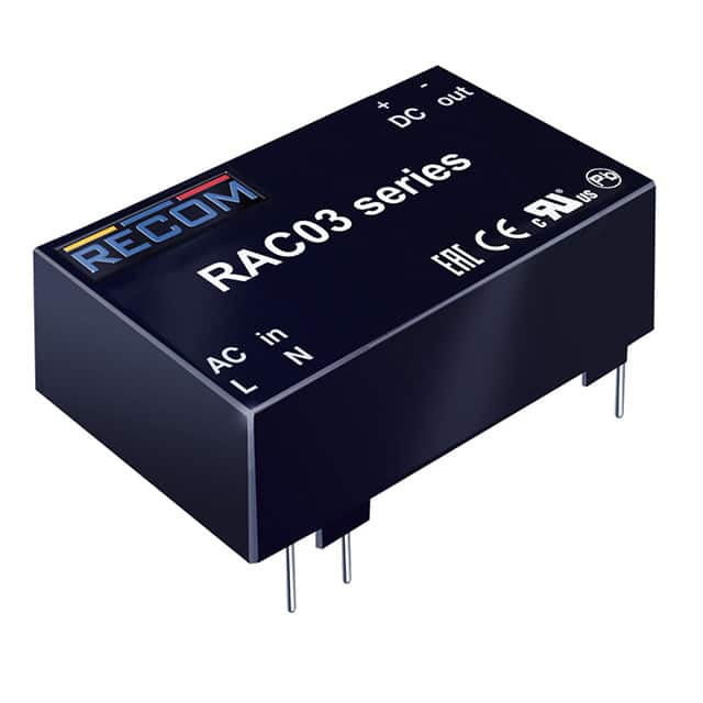 RAC03-12SA Recom Power                                                                    CONN AC/DC 3W 12VOUT SINGLE T/H