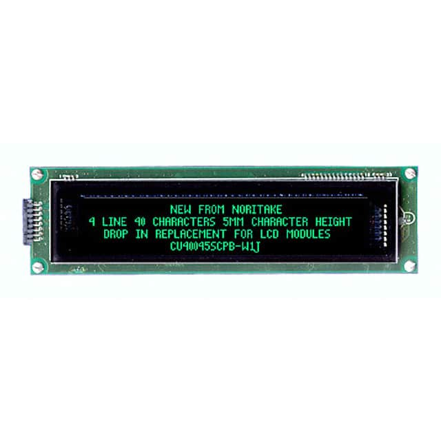 CU40045SCPB-W1J Noritake Company Inc.                                                                    MODULE VF DISPLAY 40X4 EXT TEMP