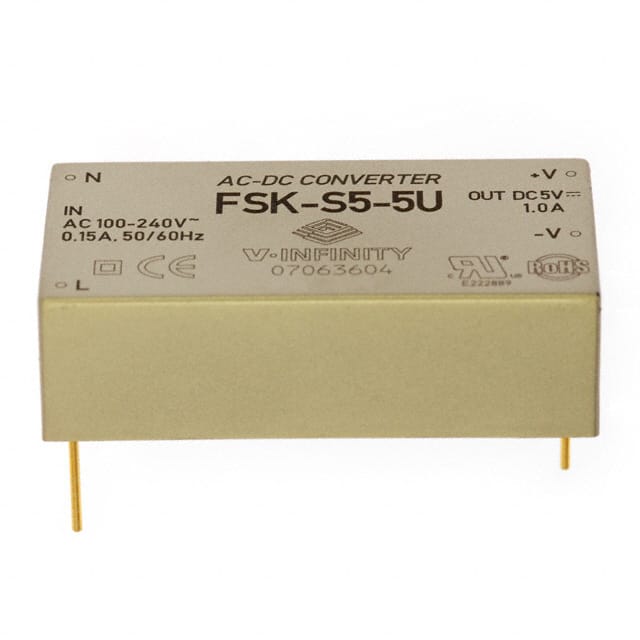 FSK-S5-5U CUI Inc.                                                                    CONVERTER AC-DC 5V 1A 5W