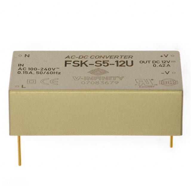 FSK-S5-12U CUI Inc.                                                                    CONVERTER AC-DC 12V 0.42A 5W