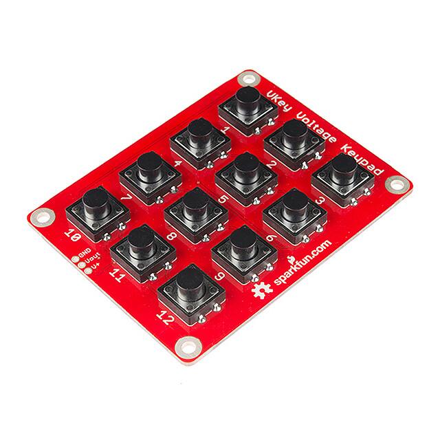 PRT-12080 SparkFun Electronics                                                                    VKEY VOLTAGE KEYPAD 12PUSHBUTTON