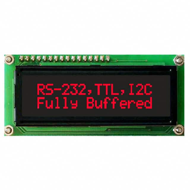 LK162-12-R-VPT Matrix Orbital                                                                    LCD ALPHA/NUM DISPL 16X2 BK RED