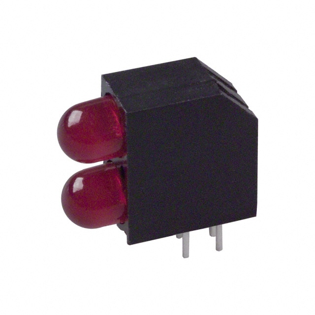 5520211F Dialight                                                                    LED 2HI 5MM RT ANG RED PC MNT