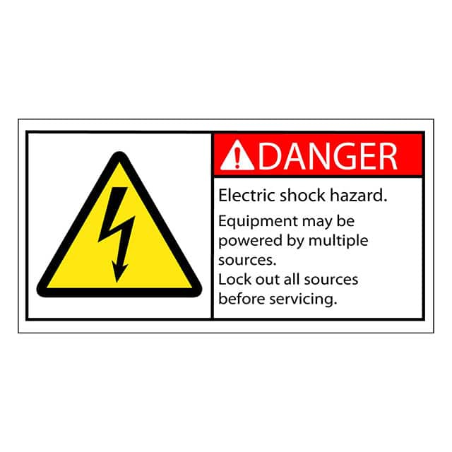 SAFLBL-2X4-008-25/PK 3M (TC)                                                                    SAFETY LABEL - DANGER- ELECTRIC