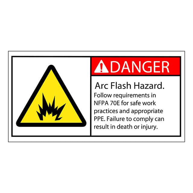 SAFLBL-2X4-009-25/PK 3M (TC)                                                                    SAFETY LABEL - DANGER - ARC FLAS