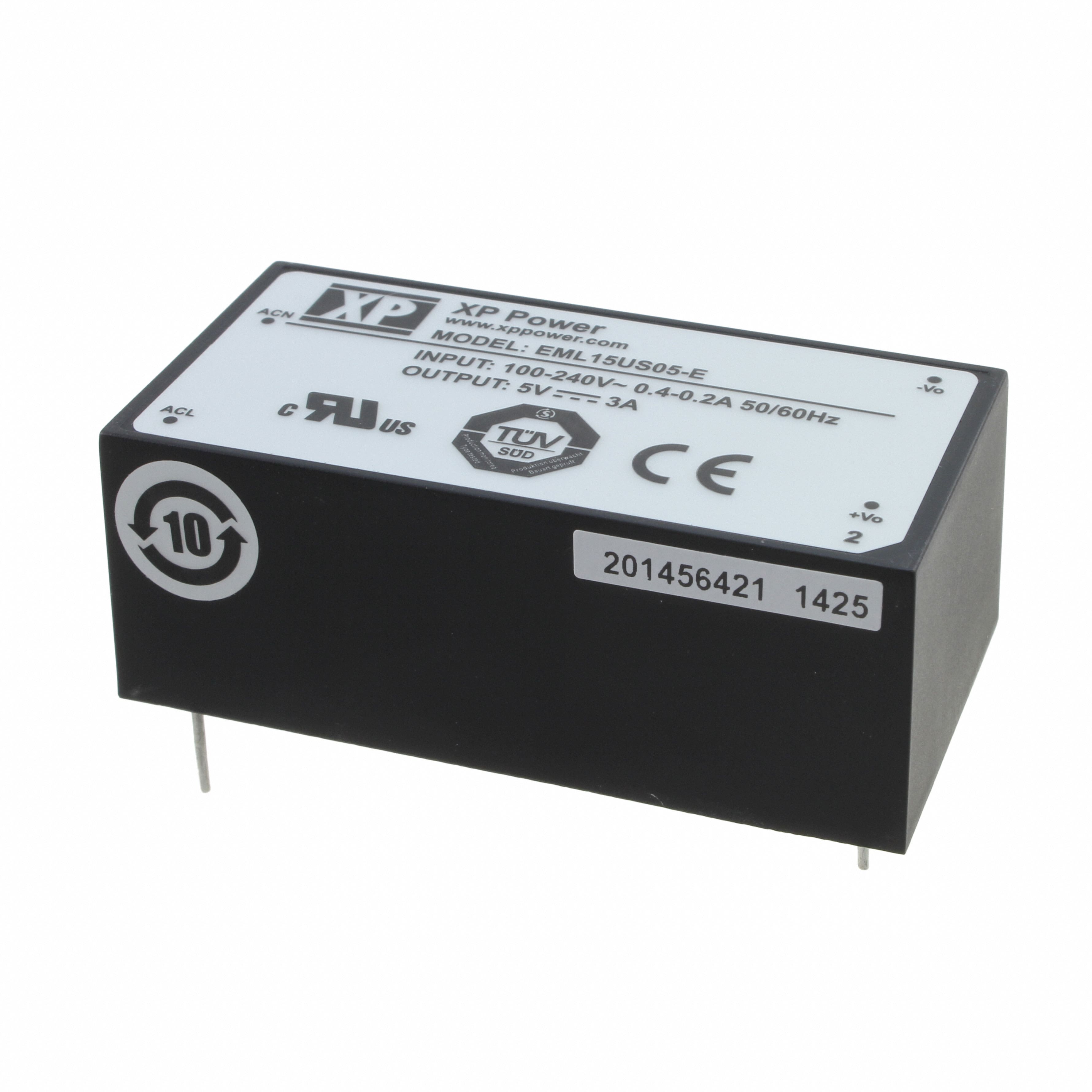 EML15US05-E XP Power                                                                    AC/DC CONVERTER 5V 15W