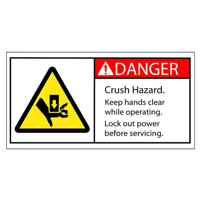 SAFLBL-2X4-017-25/PK 3M (TC)                                                                    SAFETY LABEL - CRUSH HAZARD - 2