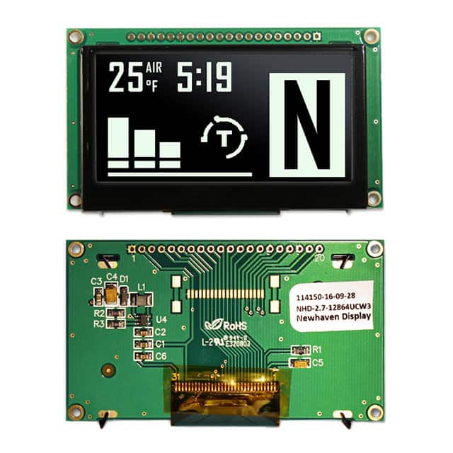 NHD-2.7-12864UCW3 Newhaven Display Intl                                                                    LCD OLED GRAPHIC 128X64 WHT