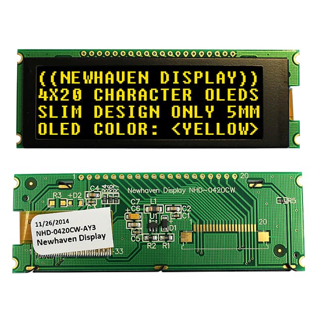 NHD-0420CW-AY3 Newhaven Display Intl                                                                    OLED MOD CHAR 4X20