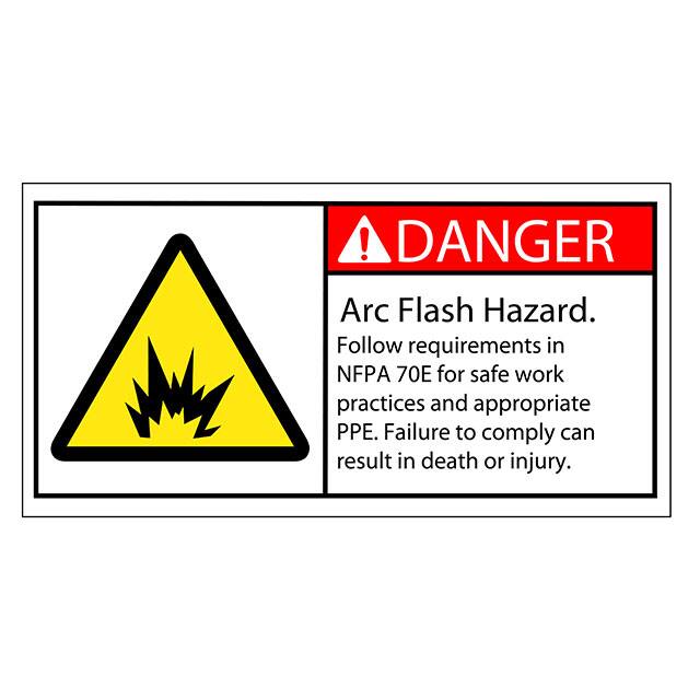 SAFLBL-2X4-019-25/PK 3M (TC)                                                                    SAFETY LABEL - DANGER - ARC FLAS