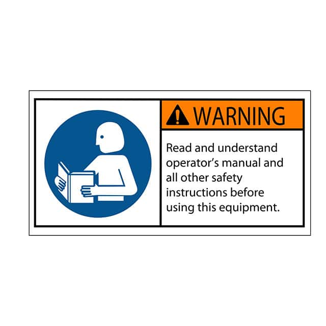 SAFLBL-2X4-026-25/PK 3M (TC)                                                                    SAFETY LABEL - WARNING - READ AN