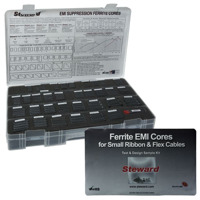 K-406 EMI R Laird-Signal Integrity Products                                                                    KIT FERRITE EMI RIBBON & FLEX