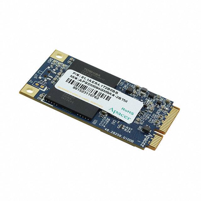 APSDM064GM9AN-2BTM Apacer Memory America                                                                    SSD 64GB MSATA MLC SATA III 3.3V