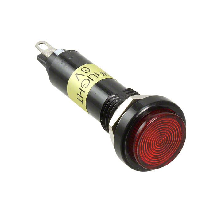 6103132120F Dialight                                                                    LED PNL IND 10MM ROUND RED POLY