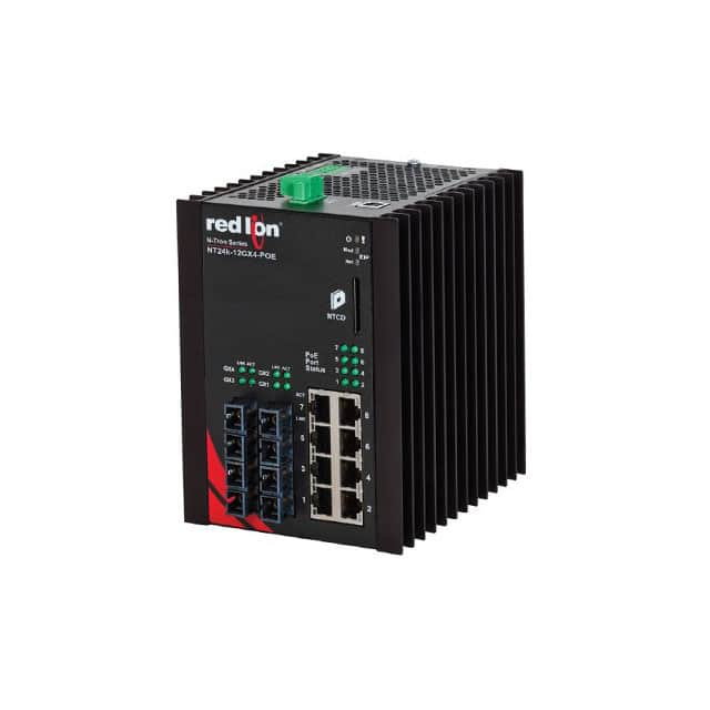 NT24K-12GX4-SC-POE Red Lion Controls                                                                    SWITCH ETHERNET 12PORT