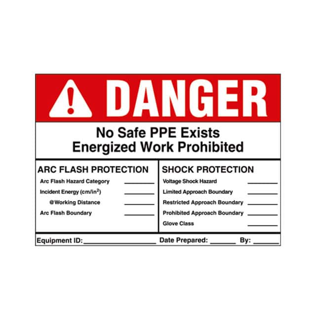 PVS0305D2101Y Panduit Corp                                                                    SIGN ELECTRL WARN 5