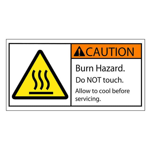 SAFLBL-2X4-038-25/PK 3M (TC)                                                                    SAFETY LABEL - WARNING - BURN HA