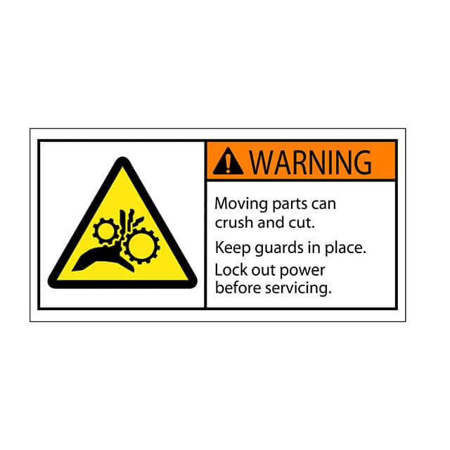 SAFLBL-2X4-039-25/PK 3M (TC)                                                                    SAFETY LABEL - WARNING - CRUSH H