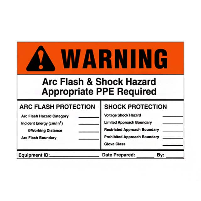 PVS0305W2103Y Panduit Corp                                                                    SIGN ELECTRL WARN 5