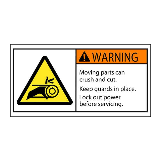 SAFLBL-2X4-040-25/PK 3M (TC)                                                                    SAFETY LABEL - MOVING PARTS CAN