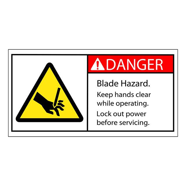 SAFLBL-2X4-016-500/PK 3M (TC)                                                                    SAFETY LABEL - DANGER - BLADE HA