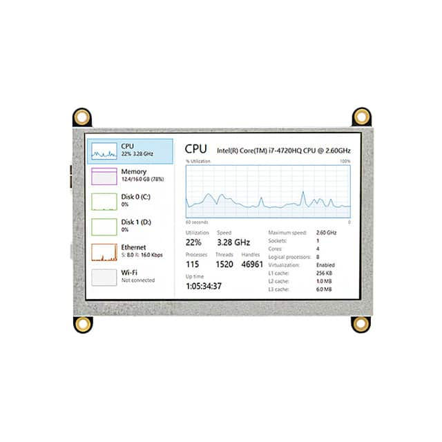 HTT50A-TPN-BLM-B0-H5-CH-VPT Matrix Orbital                                                                    GRAPHIC TFT HDMI RGB 35.0V FULL