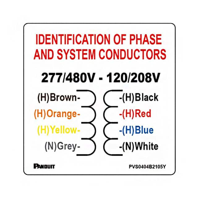 PVS0404B2105Y Panduit Corp                                                                    LABEL ID RATINGS 4