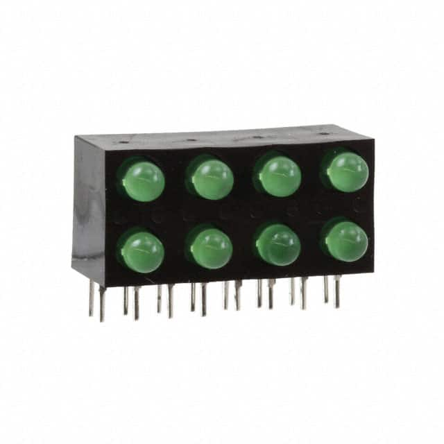 QBL7YG80D-MP8B2 QT Brightek (QTB)                                                                    LED 3MM BI-LVL 4X2 GREEN DIFF